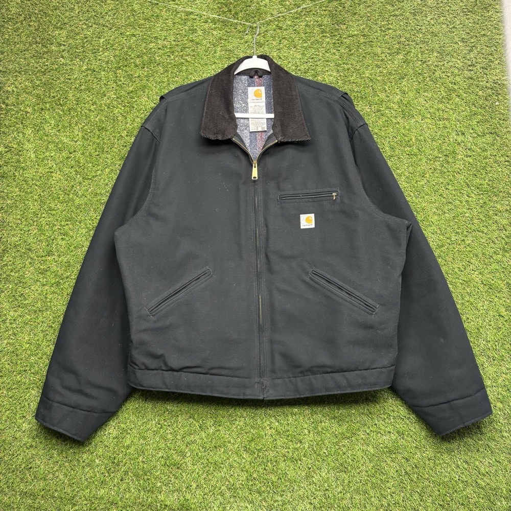 Vintage Carhartt Detroit Jacket 52 UJ01-BRN Blanket Lined Y2K Brown Distressed